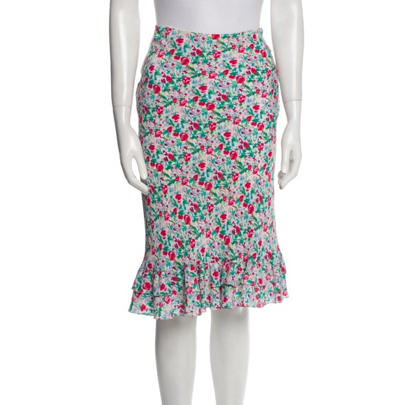 Ralph Lauren Silk Midi Skirt
